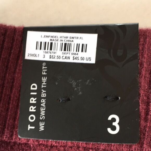 NWT Torrid Full Length Signature Waist Sweater Maroon Leggings Joggers Sz 3 - Picture 13 of 16
